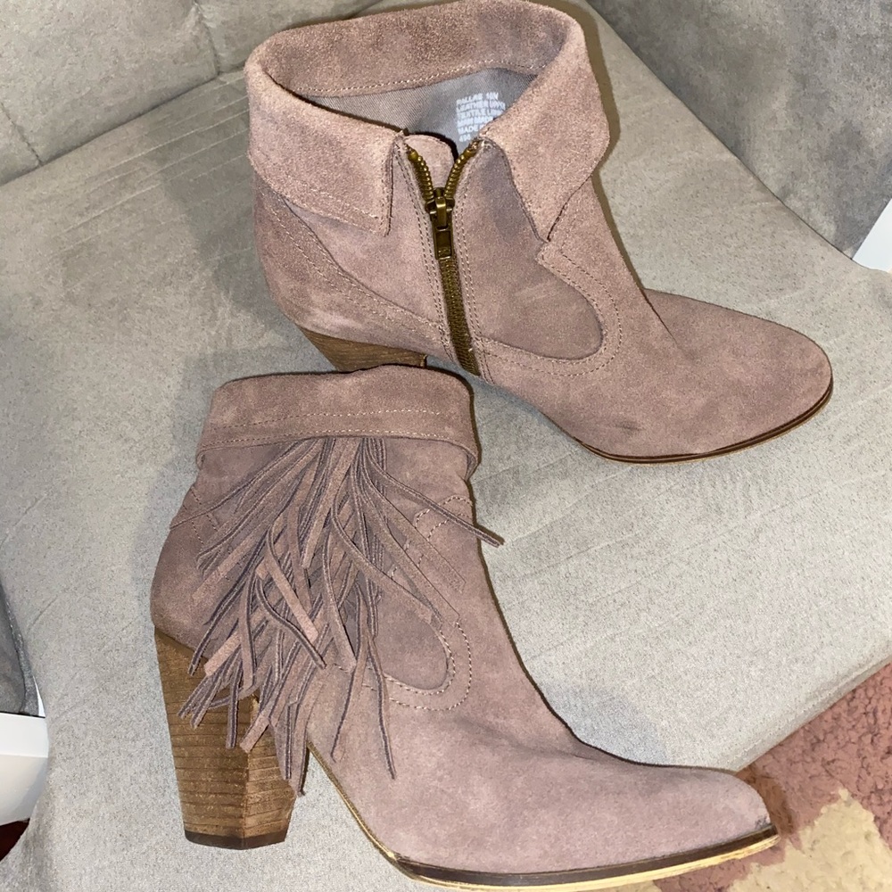 Steve Madden fringe booties